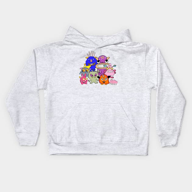 Monster Rangers Kids Hoodie by IdinDesignShop